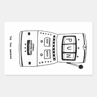 Adesivo Retangular A Máquina Pun