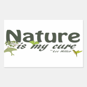 Adesivo Retangular A Natureza É A Minha Palavra De Cura