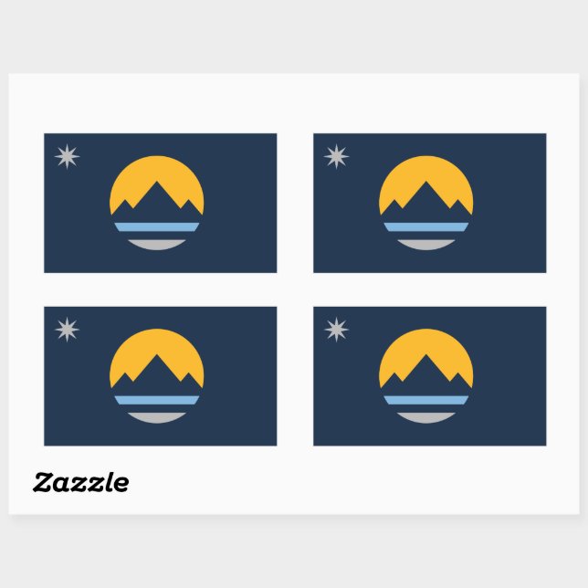 Adesivo Retangular A nova bandeira de Reno, Nevada (Folha)