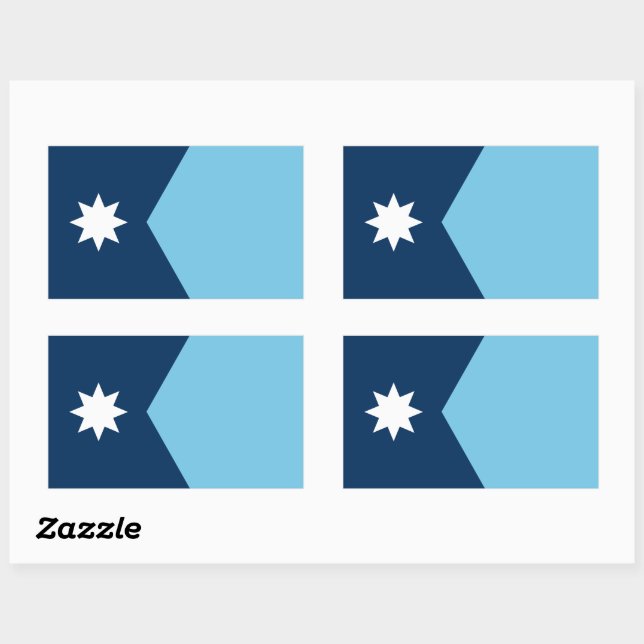 Adesivo Retangular A nova Bandeira do Estado de Minnesota (Folha)