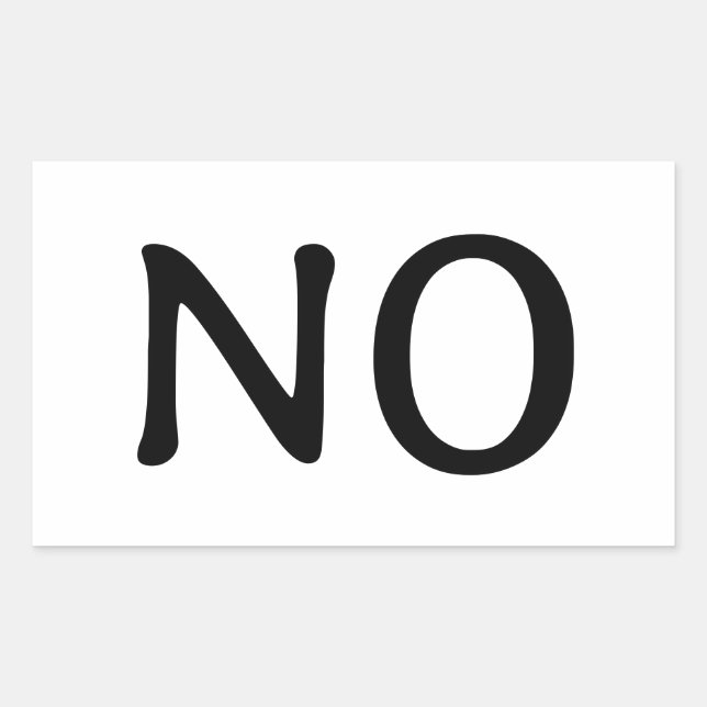 Adesivo Retangular A Palavra Sem Instrução Mensagem Simples (Frente)