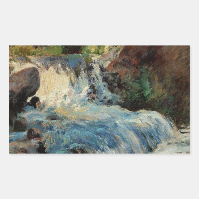 Adesivo Retangular A Quebra d'água de John Henry Twachtman (Frente)