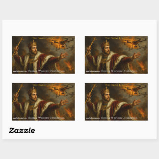 Adesivo Retangular A sticker of The Drone Lord fighting