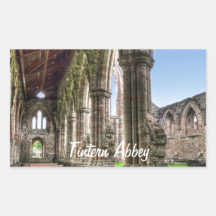 Adesivo Retangular Abadia de Tintern, mosteiro de Cisterciano, País d