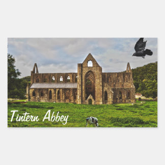 Adesivo Retangular Abadia de Tintern, mosteiro de Cisterciano, País d