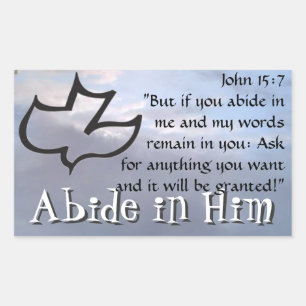 Adesivo Retangular Abide in Him