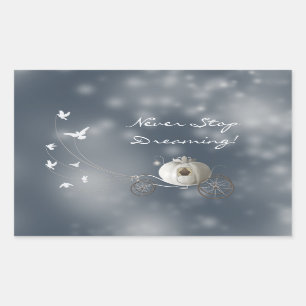 Adesivo Retangular Abóbora de Cinderella