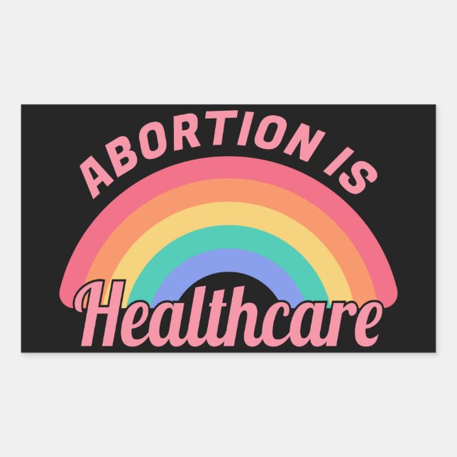 Adesivo Retangular Aborto é assistência médica II (Frente)