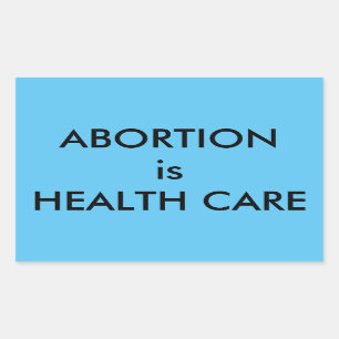 Adesivo Retangular Aborto é saúde Direitos da Mulher Azul
