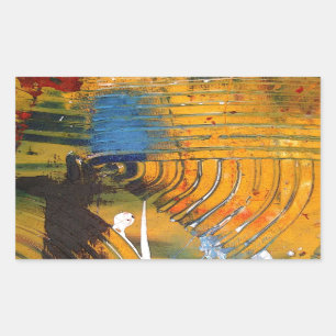 Adesivo Retangular Abstrato Art