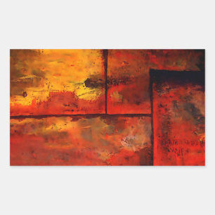 Adesivo Retangular Abstrato Art