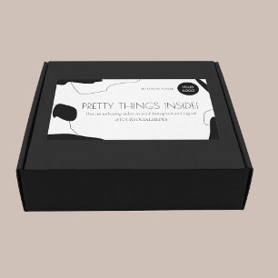 Adesivo Retangular Abstrato Black & White Business Packker