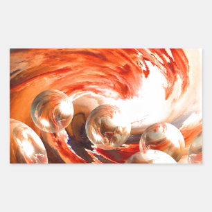 Adesivo Retangular Abstrato Contemporâneo