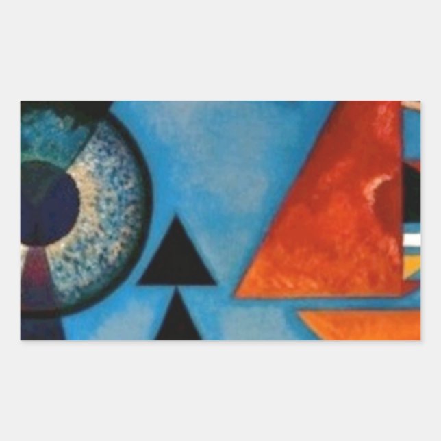 Adesivo Retangular Abstrato de Duro de Soft Kandinsky (Frente)