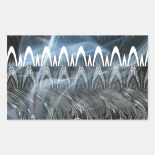 Adesivo Retangular Abstrato de Impressão de arte impressionante