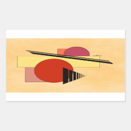 Adesivo Retangular Abstrato Formas