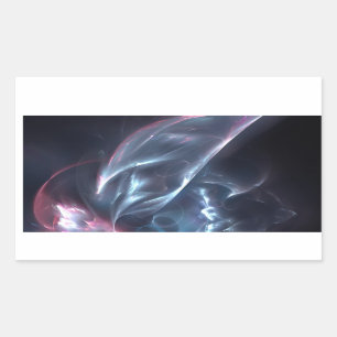 Adesivo Retangular Abstrato Nebula Azul e Púrpura