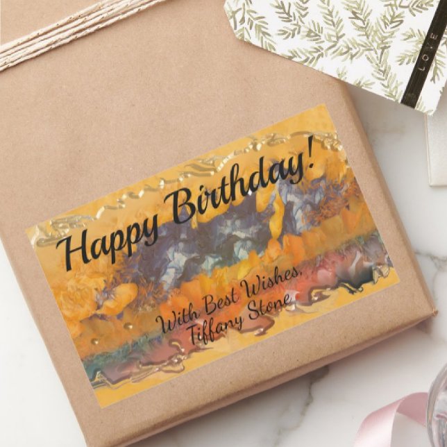 Adesivo Retangular Abstrato Sunset 0612 (Criador carregado)