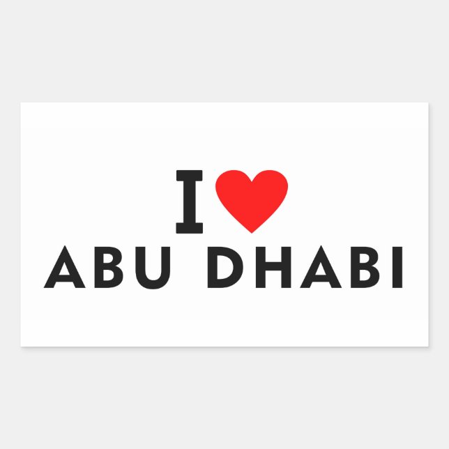 Adesivo Retangular Abu Dhabi Emirados Árabes Unidos cidade do amor co (Frente)