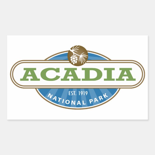Adesivo Retangular Acadia National Park USA (Frente)