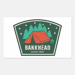 Adesivo Retangular Acampamento Florestal Nacional do Bankhead