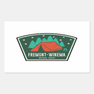 Adesivo Retangular Acampamento Florestal Nacional Fremont-Winema