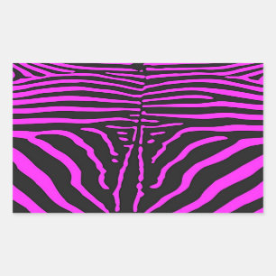 Adesivo Retangular Acessórios para a Impressão de Nova Zebra Preta - 