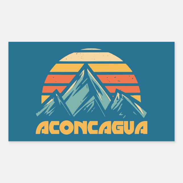 Adesivo Retangular Aconcagua Retro Turquoise (Frente)