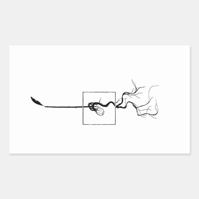 Adesivo Retangular Acorn Sprout Sticker (Frente)