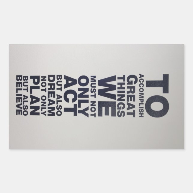 Adesivo Retangular acreditar (Frente)