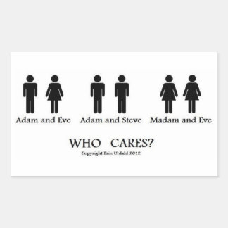 Adesivo Retangular Adam e Eve e... adesivos!