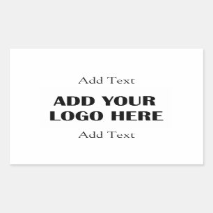 Adesivo Retangular Adicione o logotipo e informações da sua empresa