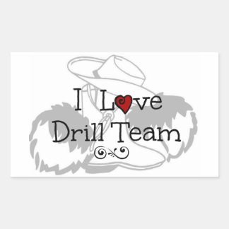 Adesivo Retangular Adoro a Equipe de Drill
