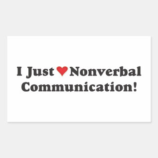 Adesivo Retangular Adoro comunicação não verbal!