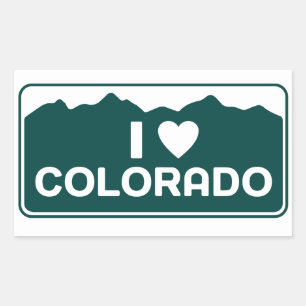 Adesivo Retangular Adoro o Colorado Sticker