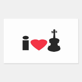 Adesivo Retangular Adoro Violin Sticker