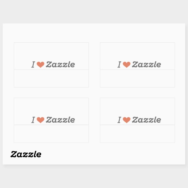 Adesivo Retangular Adoro Zazzle Sticker (Folha)