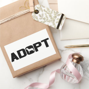 Adesivo Retangular Adotar animais de estimação