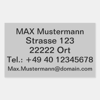 Adesivo Retangular Adressaufkleber vorlage
