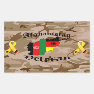 Adesivo Retangular Afeganistão veterano German