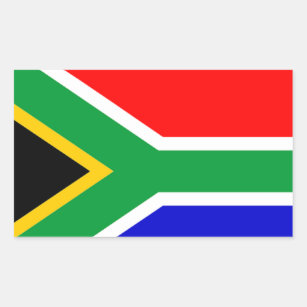 Adesivo Retangular África do Sul: Bandeira da África do Sul