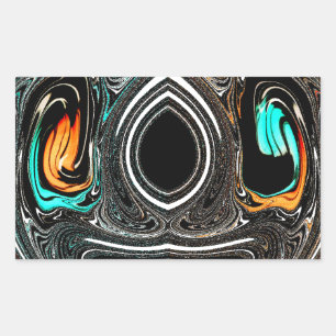 Adesivo Retangular African Ethnic Doodle Zebra texturou Art Impressão