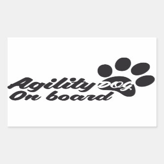 Adesivo Retangular Agility Dog On Board