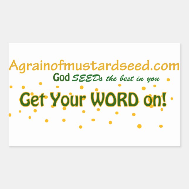 Adesivo Retangular Agrainofmustardseed.com (Frente)