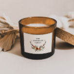 Adesivo Retangular aguarela veado floral terracota moderno elegante<br><div class="desc">Moderno elegante tradicional rustico veado floral script moderno belo partido favor sticker. Parte de uma coleção natural,  terracota,  preto e verde salgueiro elegante.</div>