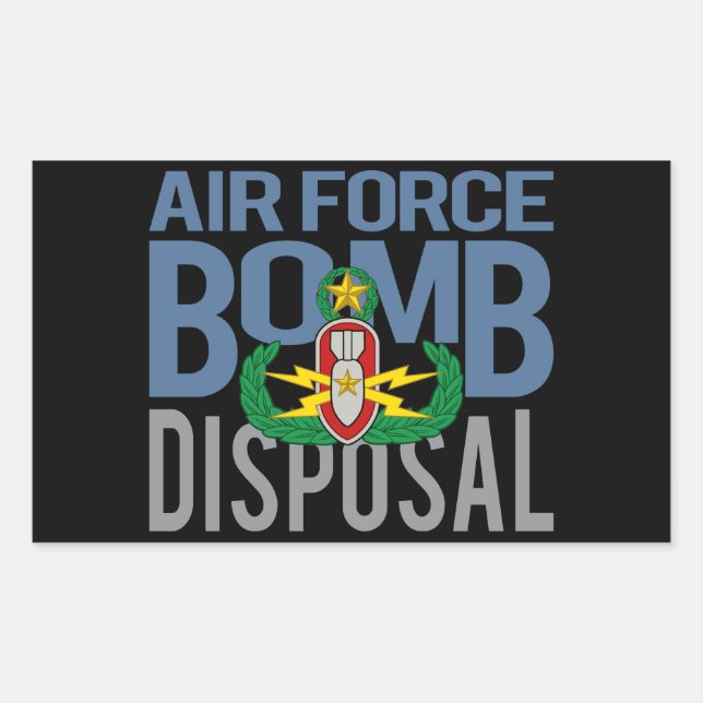 Adesivo Retangular Air Force Master EOD (Frente)