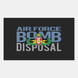 Adesivo Retangular Air Force Master EOD