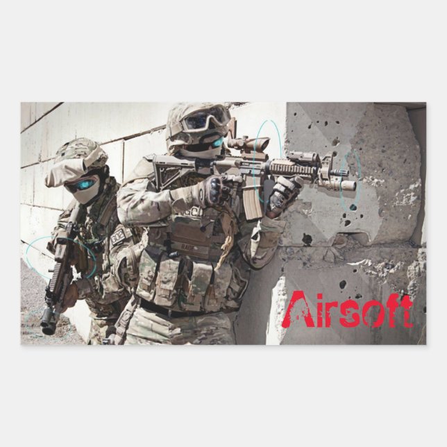 Adesivo Retangular Airsoft Stickers (Frente)