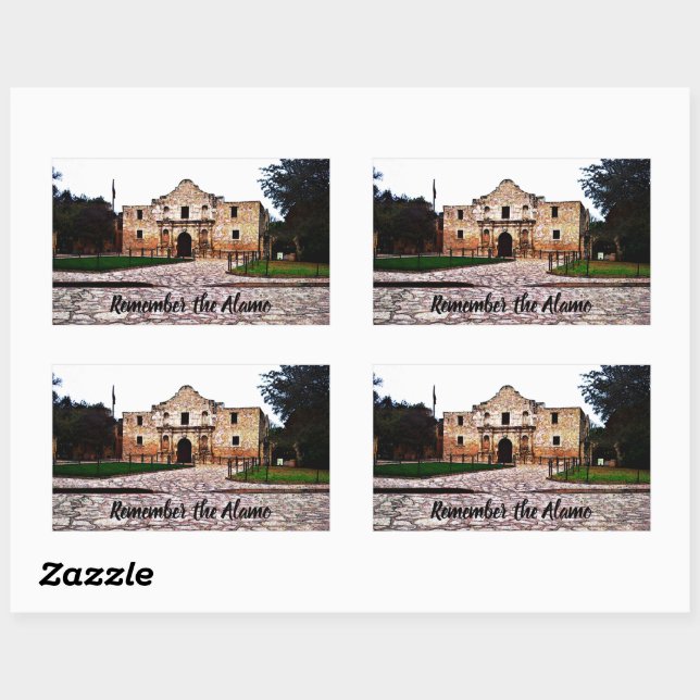 Adesivo Retangular Alamo Retângulo Stickers (Folha)