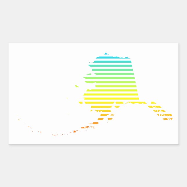 Adesivo Retangular alaska fade (Frente)